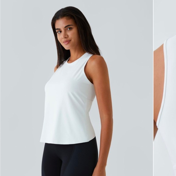 Halara Cut Out Crossover Hem Solid Yoga Tank Top - Picture 1 of 6